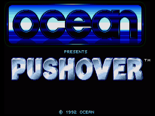 Push-Over title screen for Amiga